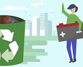 Coleta de baterias usadas