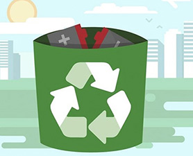 Descarte de baterias usadas